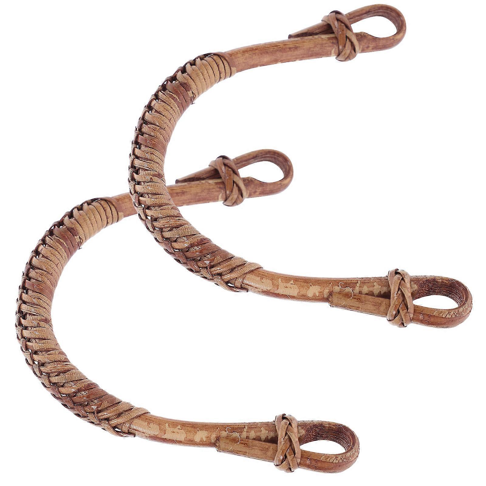 Rustic Style Teapot Handle For Teapot Accessories Tea Enthusiasts Bamboo Secure Grip Replacement 2Pcs