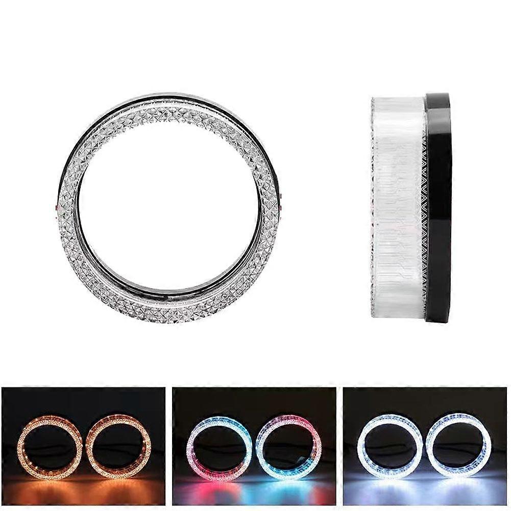 2Pcs Rgb Led Angel Eyes 5D Crystal Mask Turn Singal Light Halo Rings App Control