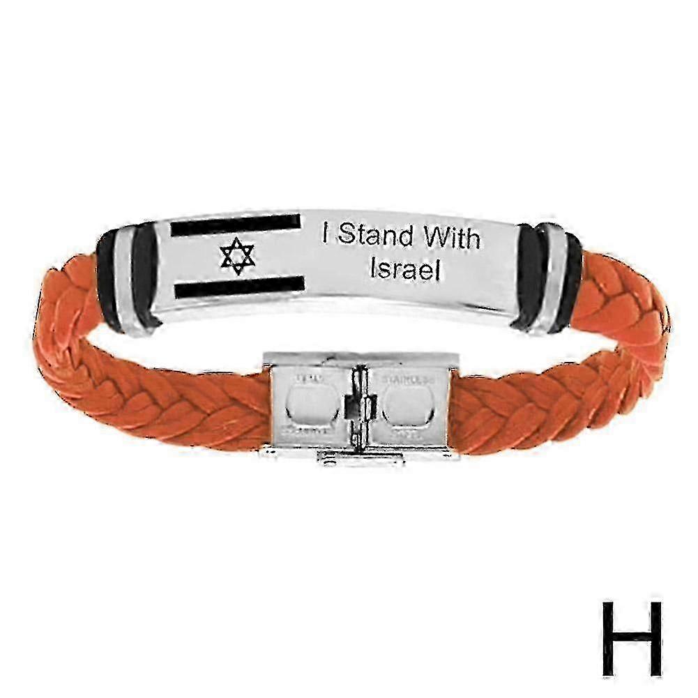 Pulseira com bandeira israelense - Design elegante em aço inoxidável