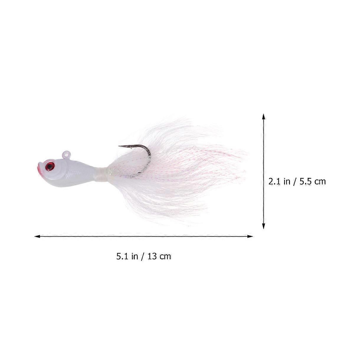 Fishing Lures Artificial Bait Hooks for Fishing 3Pcs White Glowing Bait
