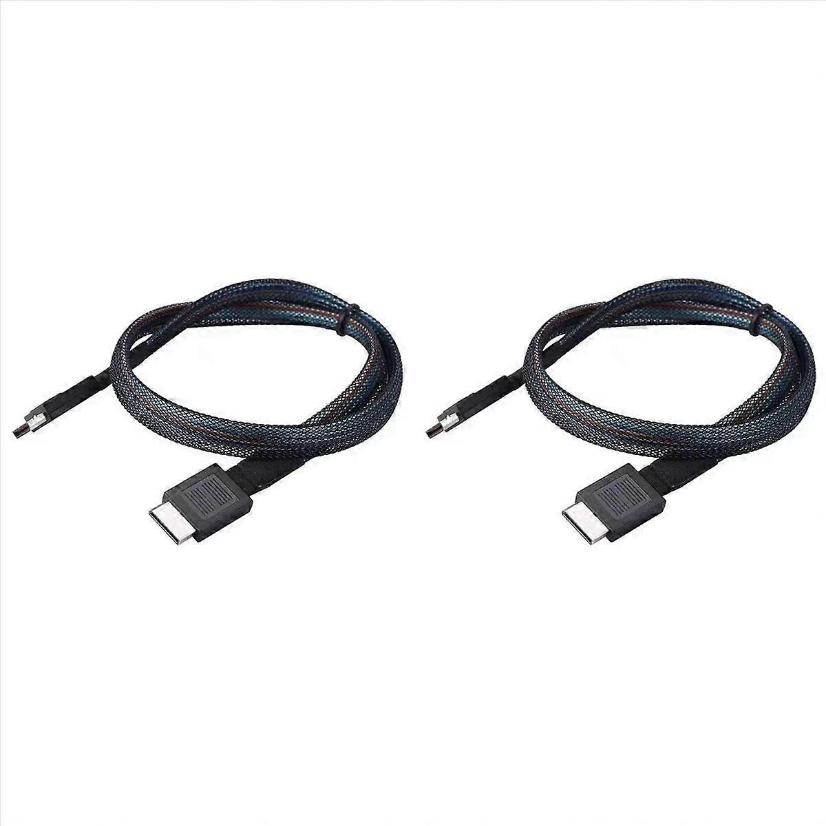 2X Mini Sas Server Multi-Function Convenient Hard Disk Cable Oculink SFF-8611 Pcie4.0 Array Card Con