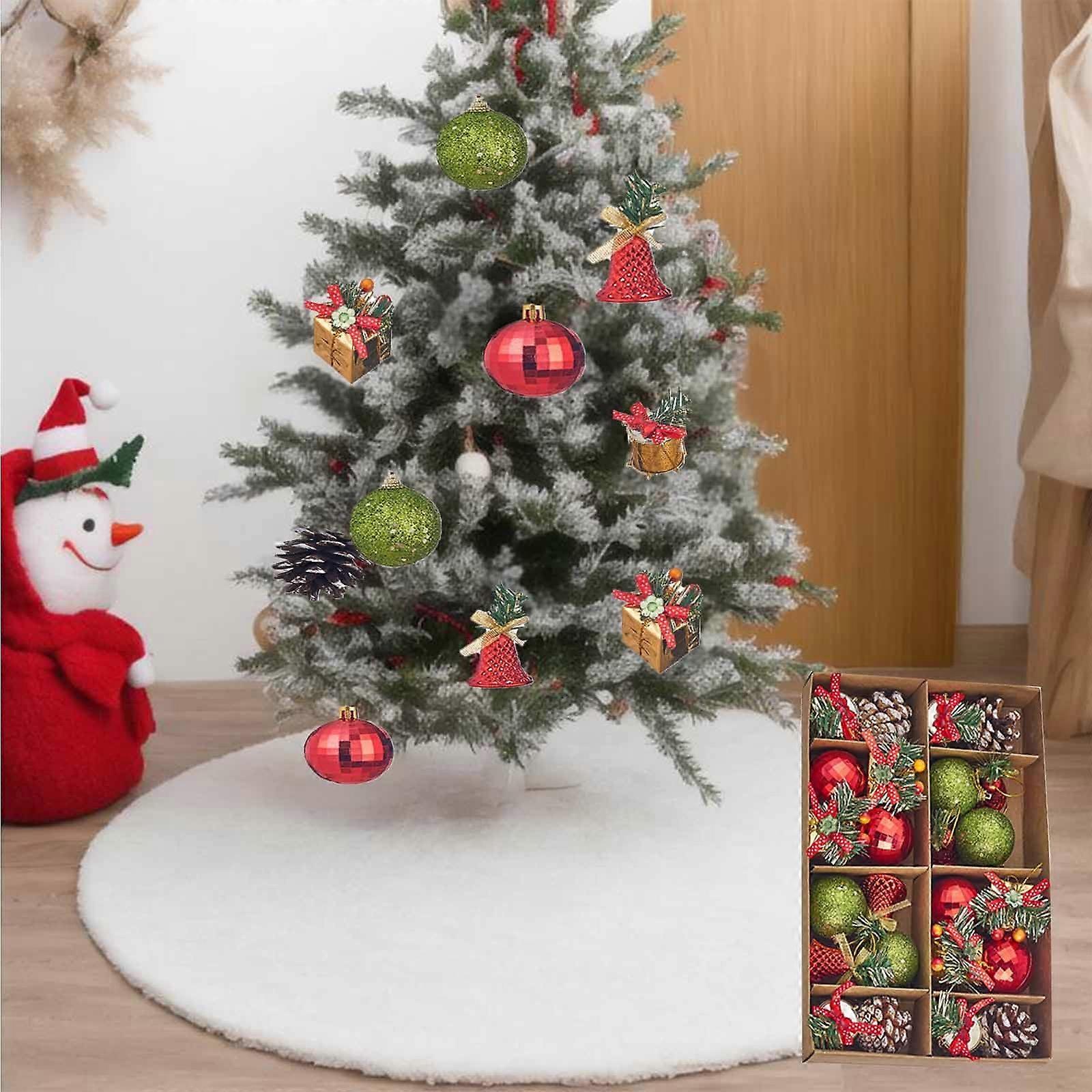 24Pcs Christmas Balls Ornaments Set, Assorted Shatterproof Pendant Xmas Tree Decor with Reusable Gift Boxes, compatible with holiday season