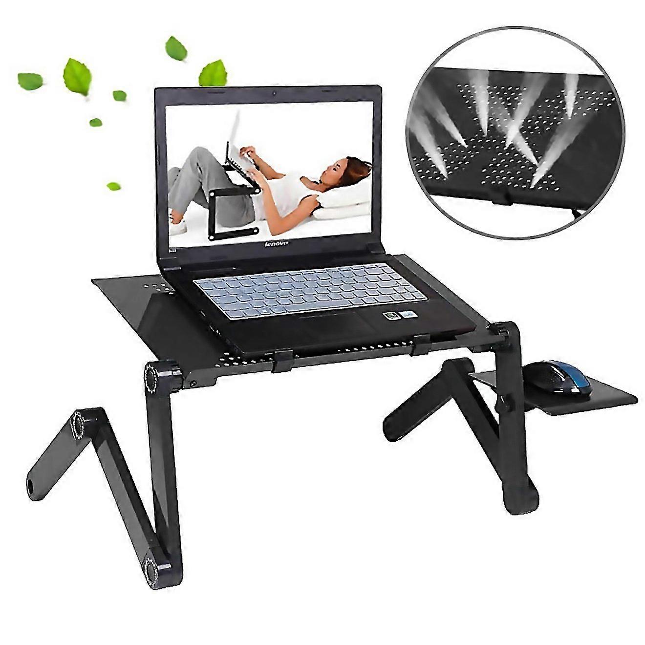 For Portable 360 Degree Adjustable Foldable Aluminium Alloy Desk Stand With Mouse Pad For Laptop Not