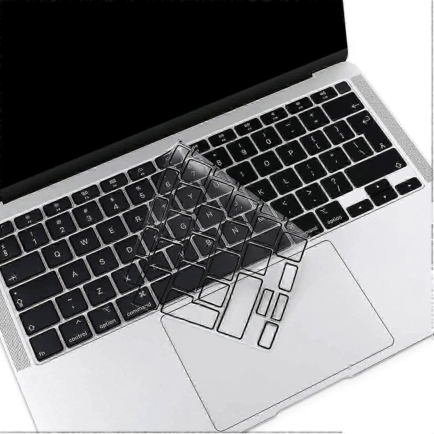 2025 Black Ultra Thin TPU Keyboard Cover Only Compatible with MacBook Air 13 inch 2022 2021 2020 A2337 M1 A2179 Backlit Magic Keyboard with Retina Dis