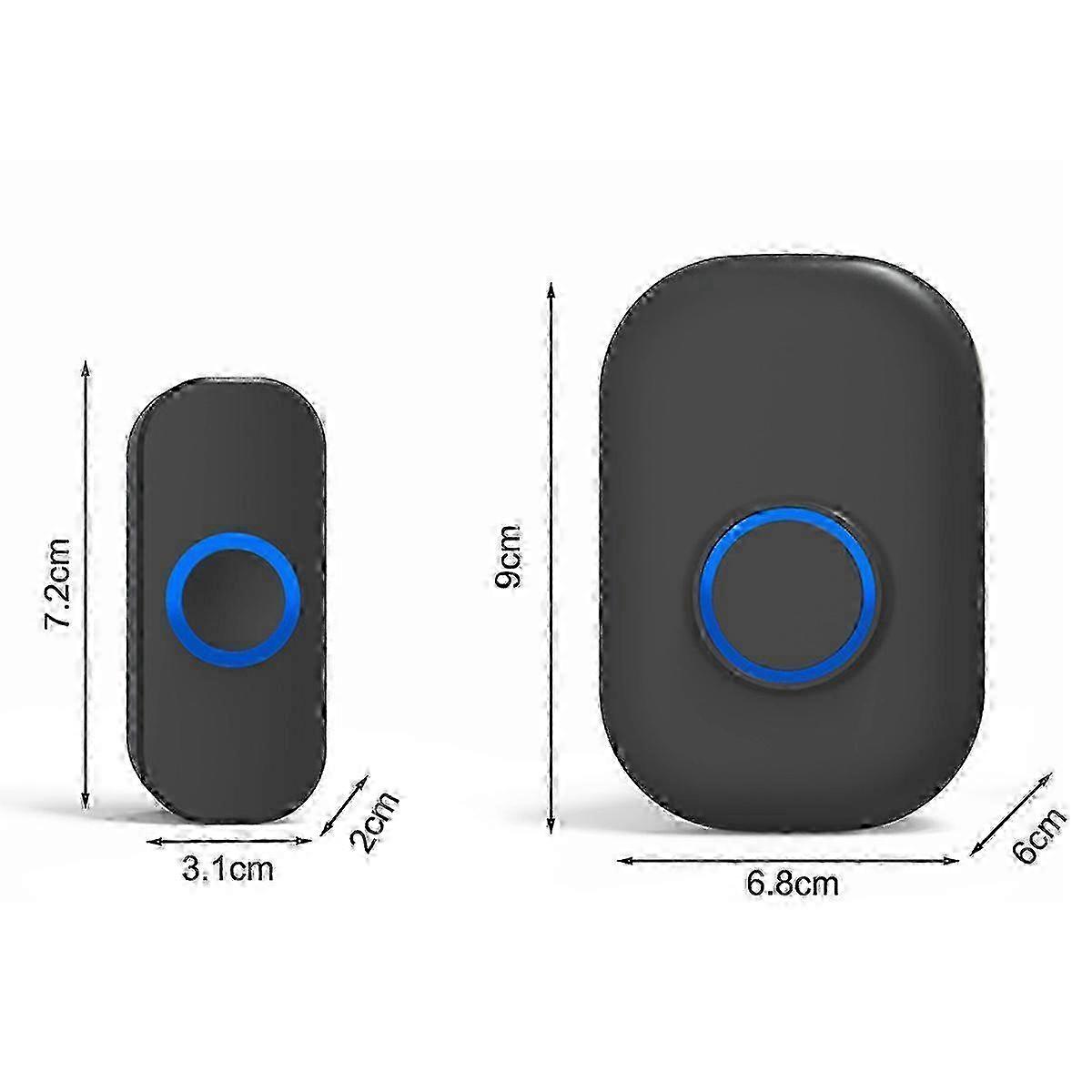 Wireless Doorbell, Waterproof Wireless Doorbell for Home Use, 980 ft. Range with 32 Melodies, LED Flash, 4 Levels of Adjustable Volume 25-26