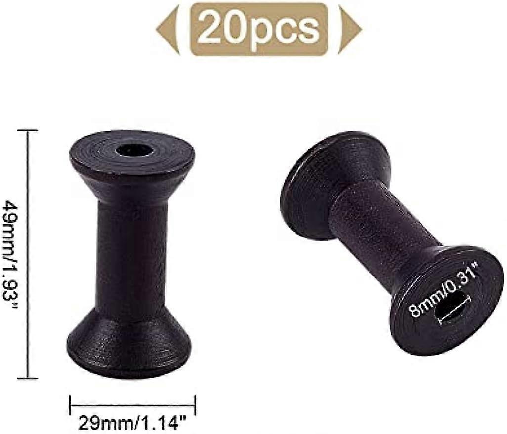 20 Pcs Wooden Empty Spools 1.9 inch Empty Thread Spools Wire Weaving Bobbins for Embroidery