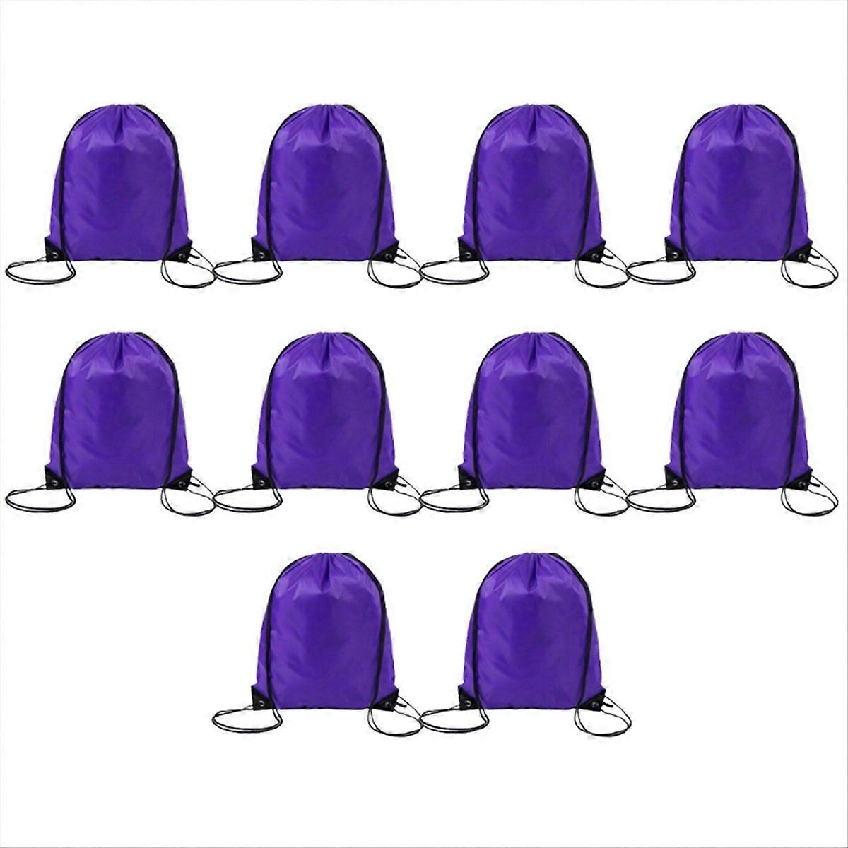 Polyester Drawstring Bag Sports Marathon Drawstring Bag Purple