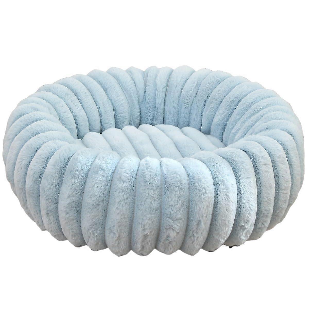 Pet Mat Round Warm Cat And Dog, Vertical Stripe Pattern, Style 07, 60cm, MultiSize