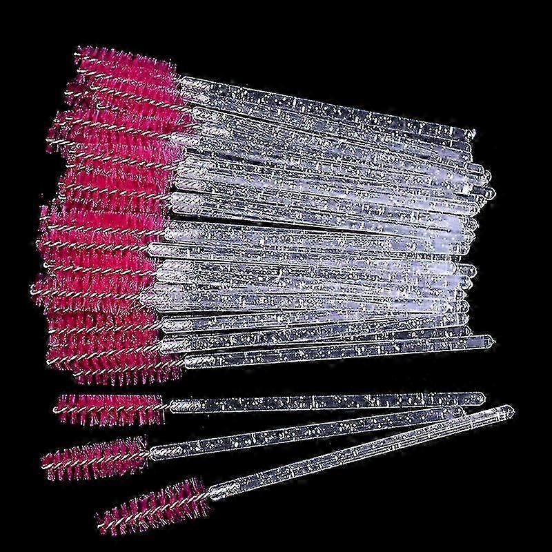 CNKESS 50Pcs/Bottle Disposable Eyelash Brush With Container And Case Micro Glitter Eyelash Brush For Eyelash Extensions