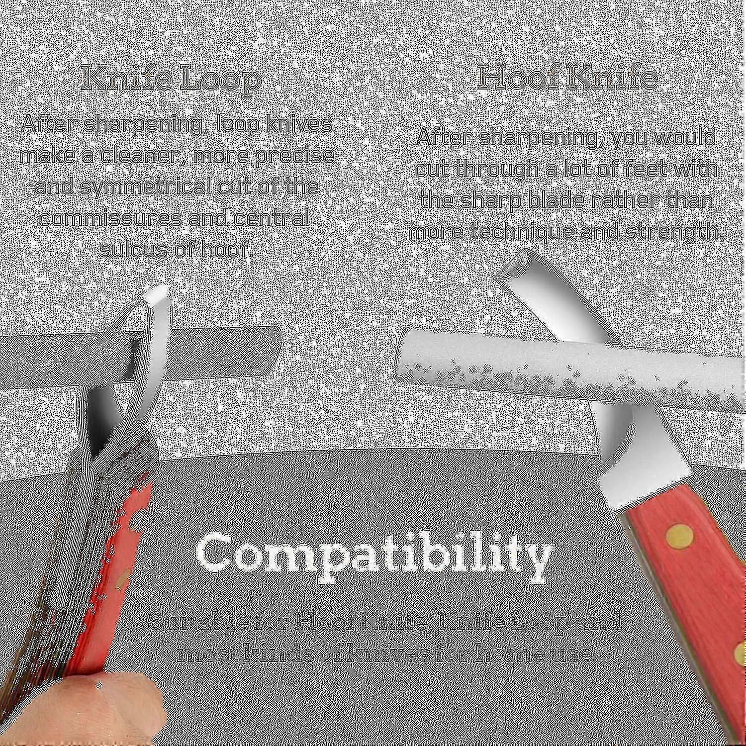 Antidious Hoof Knife Sharpener, 5 Inch Farrier Tool Honing Rod With Diamond Coated To Keep Hoof Knives And Cutting Instruments Sharp Black