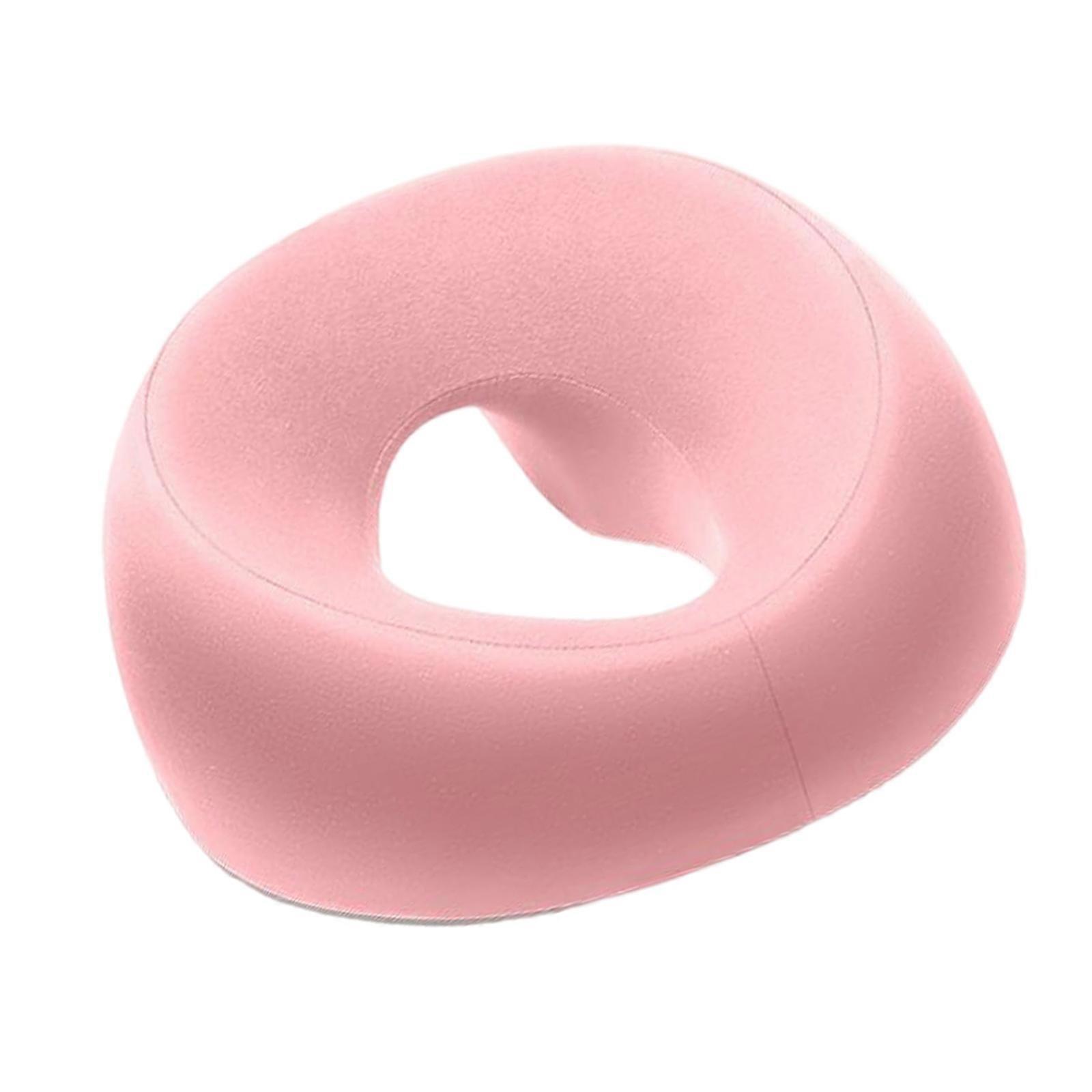 מתכוונן בצורת U עיסוי משענת ראש כרית נשלף כיסוי משי קרח חלקיקי החלקה לטיפול פנים מקצועי ורוד