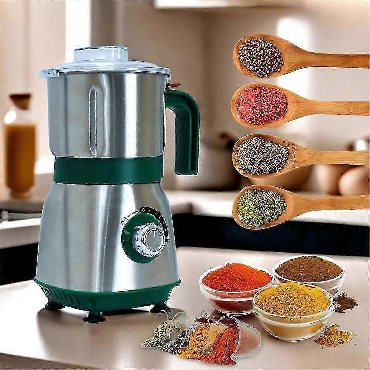 Removable Blade Grain Grinder for Coffee & Spices - Electric Compact