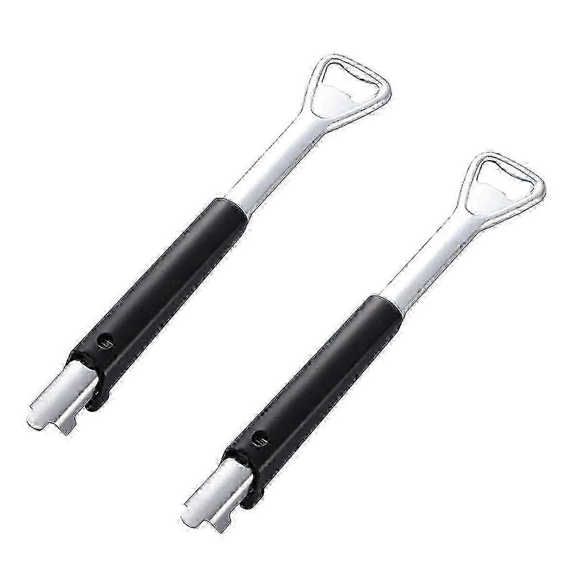 Stainless Steel Adjustable Can Opener with Jar Grip for Secure, Comfortable Handling