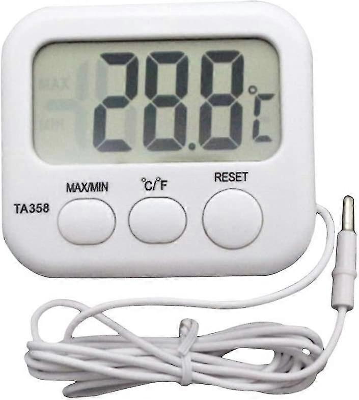 Digital Aquarium Thermometer High Precision Waterproof For Aquarium Vivarium Reptile (white)
