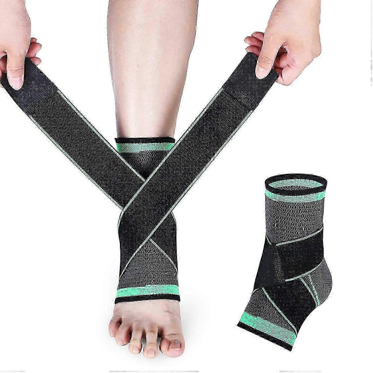 Adjusted Compression Ankle Support Brace for Men & Women - Stabilizing Strap ZZ36