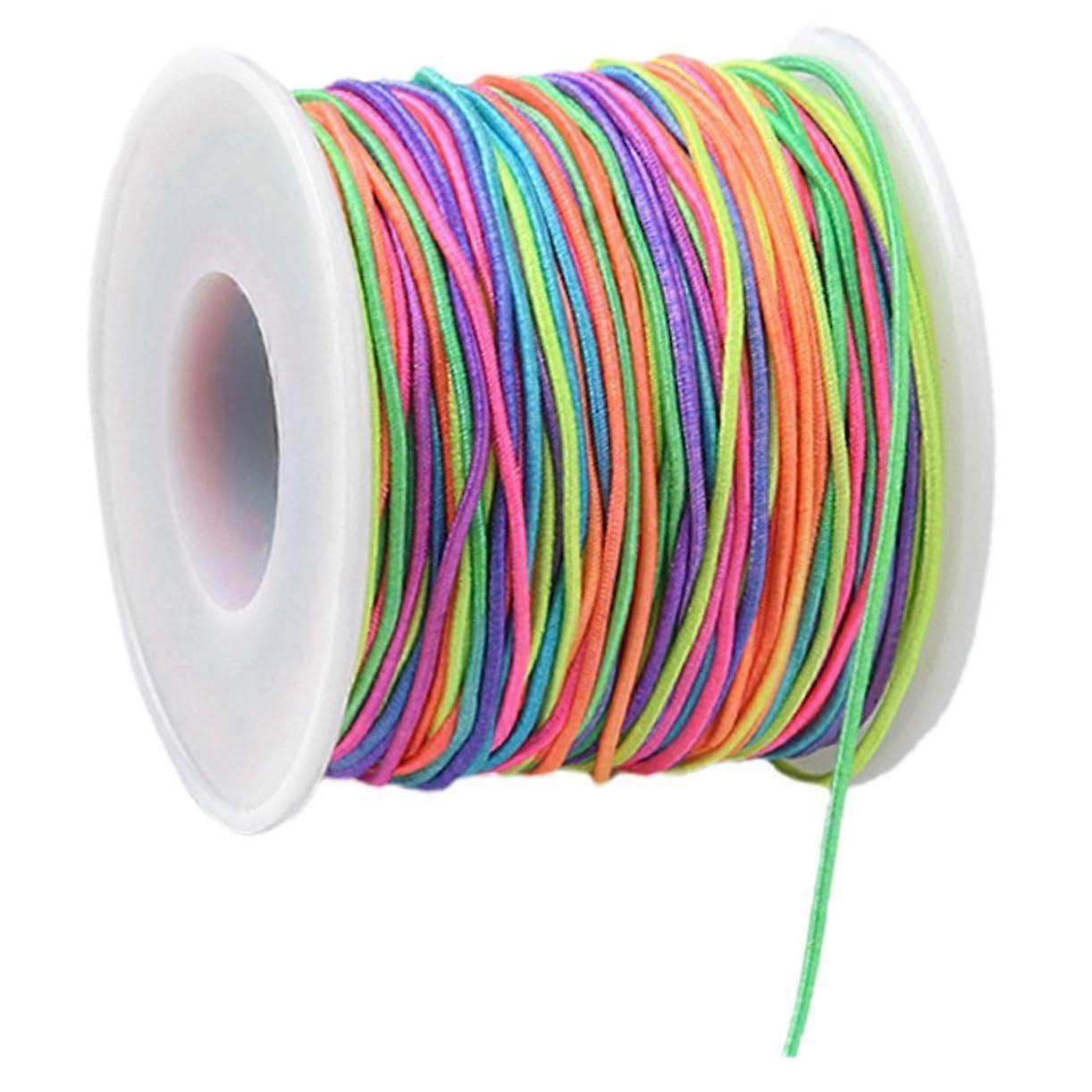 Rainbow Elastic Cord For Jewelry Making Strong Stretchy Bracelet String With Core Meters Beading Necklaces And Crafts