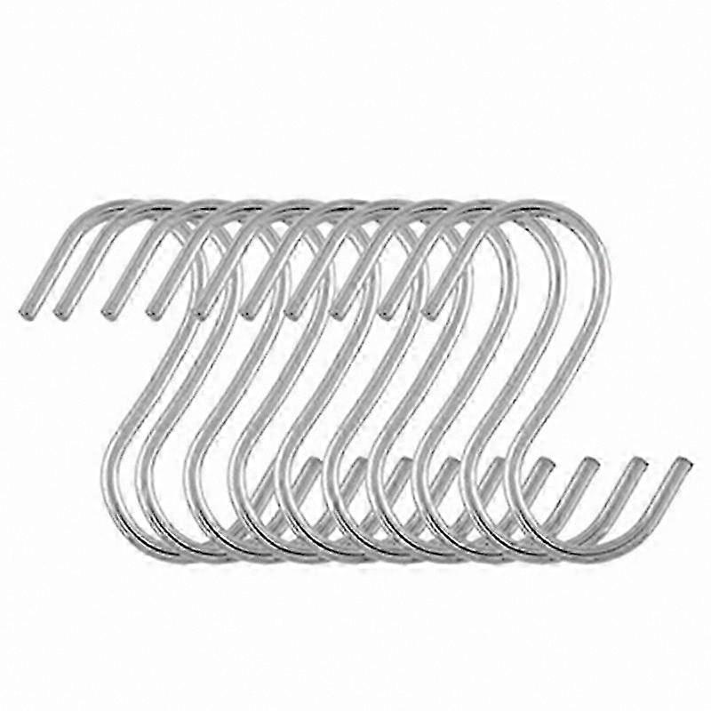 10 Pack S-Hook Hangers for Kitchen and Closet Storage Organization Solutions