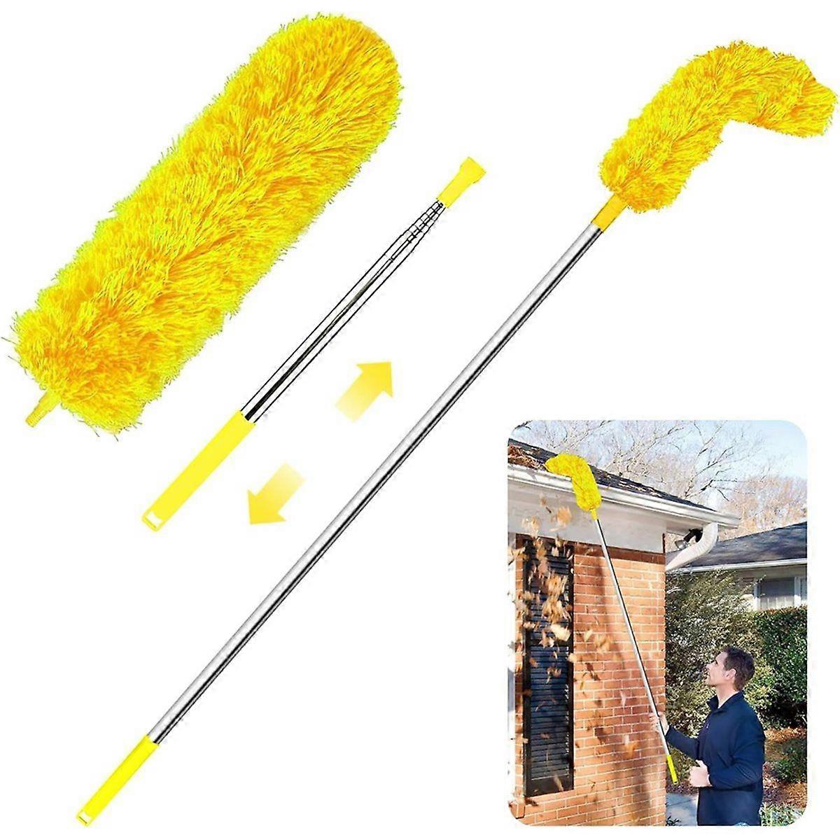 Gutter Cleaning Tool From Ground - Adjustable Gutter Cleaner Tools Easy Remove Leaves and Debris Un