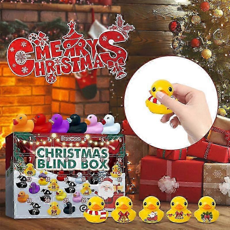 Festive advent calendar for Christmas with toy collection
