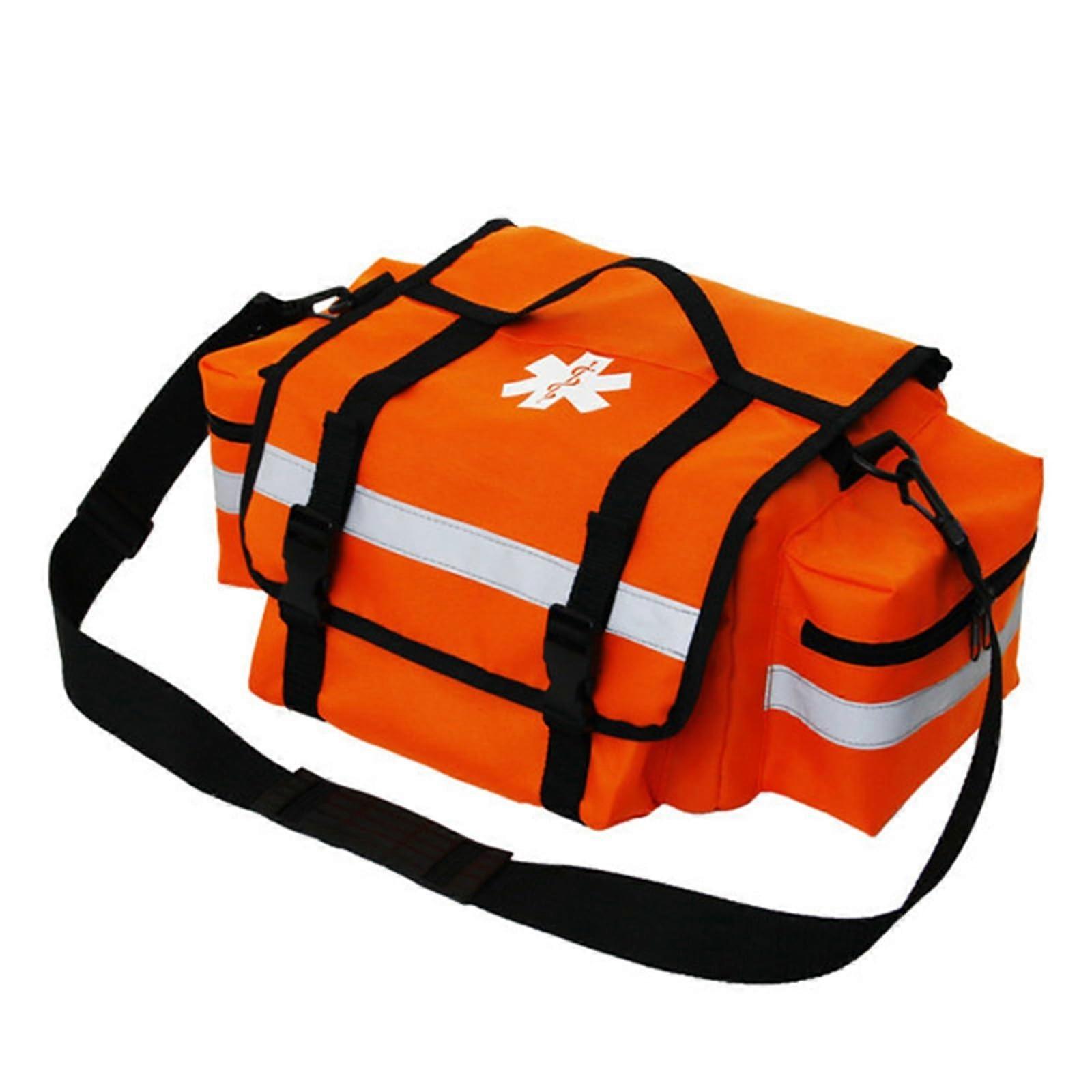 Trauma First Aid Kit, Empty With Shoulder Strap, Family First Aid Kit Case, Reflective Strip, Color C, Size 45X30X19CM