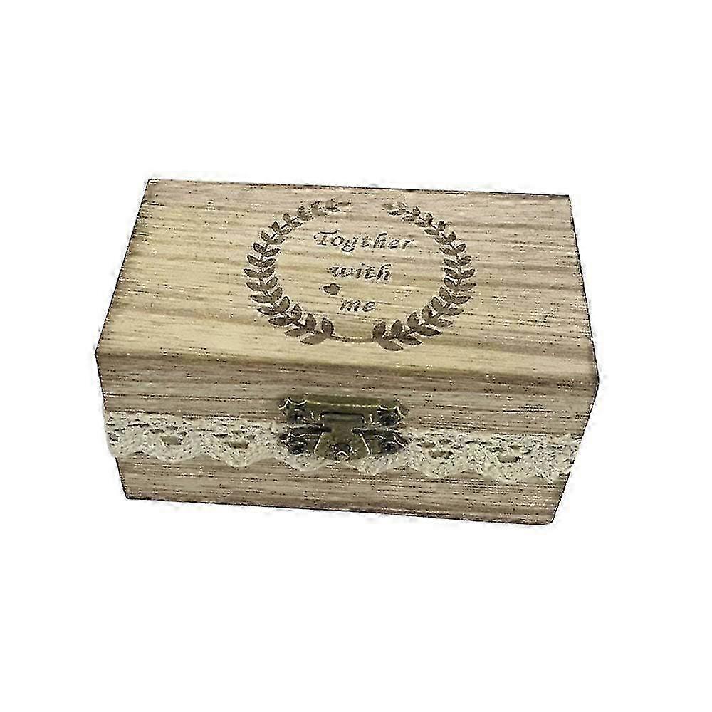 Rustic Custom Decorative Wooden Wedding Ring Box for Wedding Anniversary