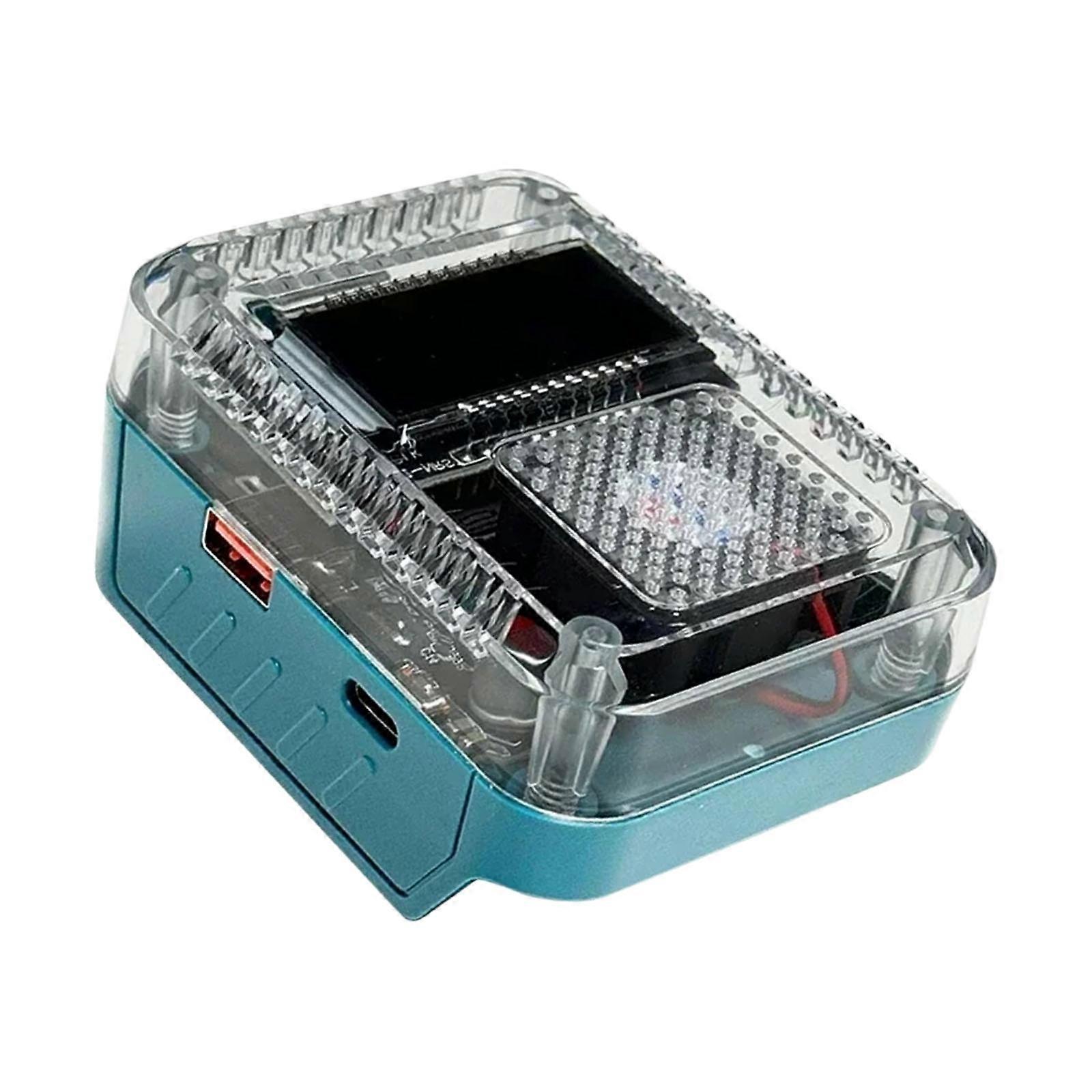 Compact Digital Charging Adapter For 18V Lithium Batteries BAT609G BAT618G Real Time Status Monitoring Impact Resistant Multicolor