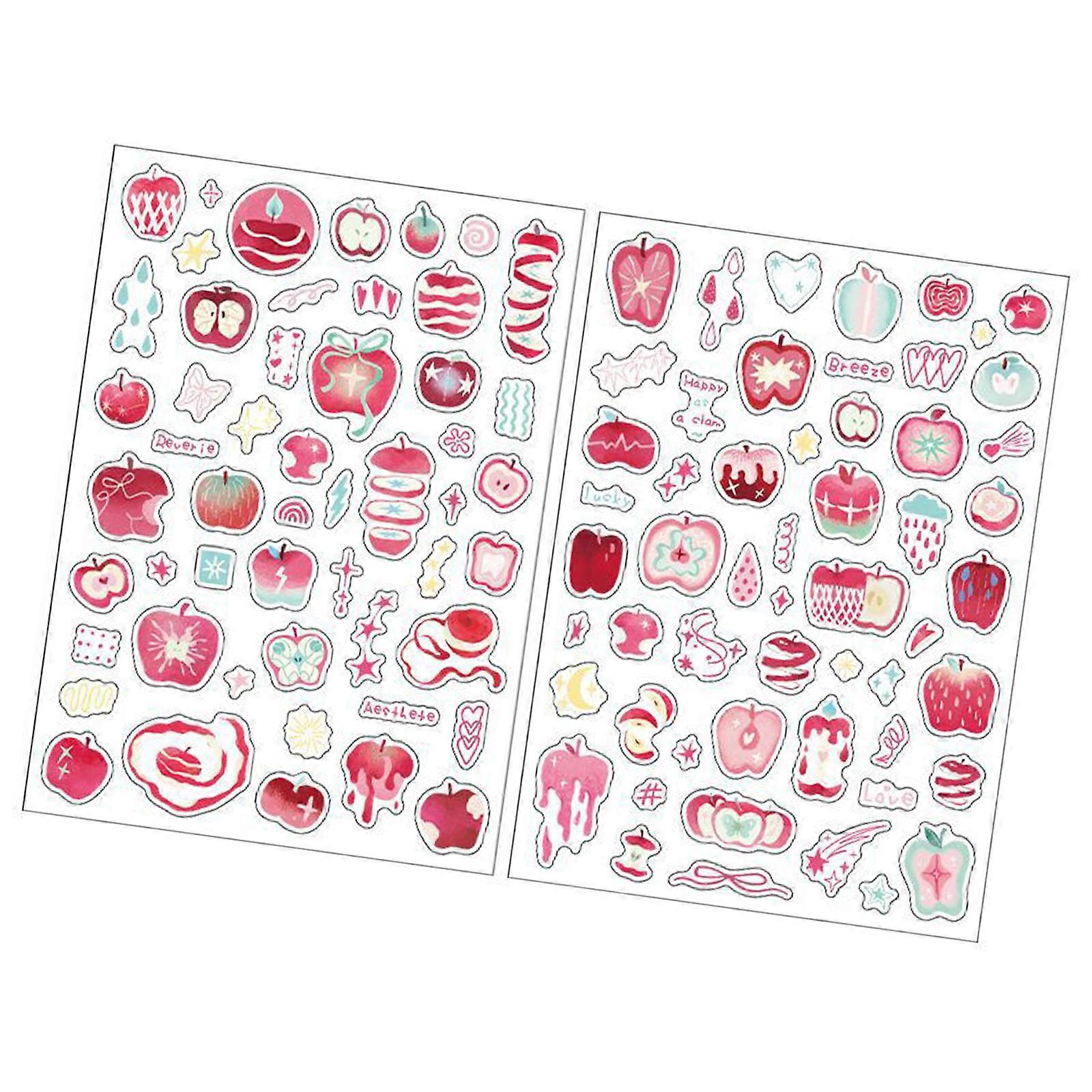 Vibrantly Waterproof PeelOff Decorative Sticker Featuring Fruit Pattern for Crafting and Planners Craft Enthusiasts Multicolor