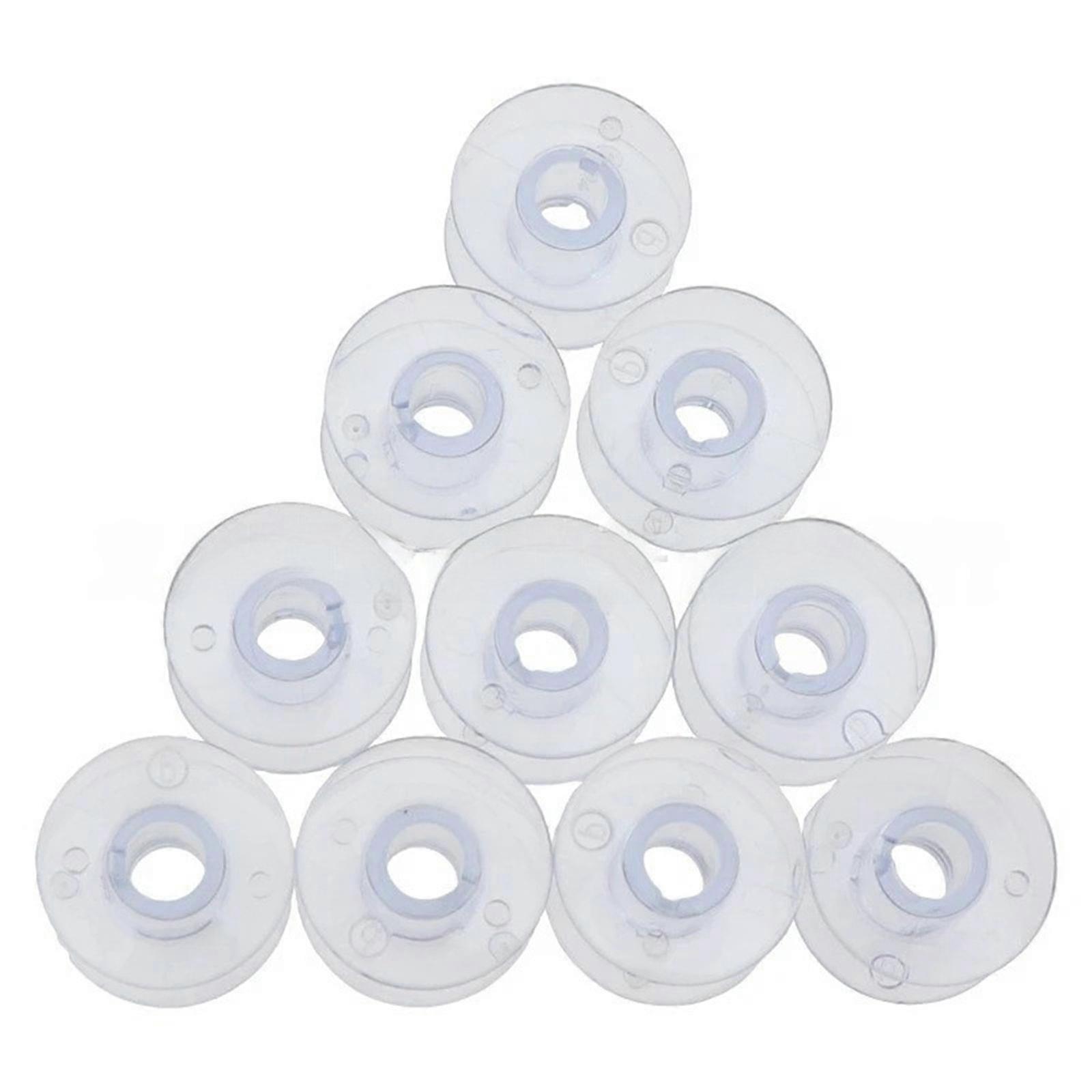10Pcs Empty Thread Bobbins Clear Plastic Bobbins Thread Winders Sewing Machine Accessories for Stitching Tailoring Multicolor