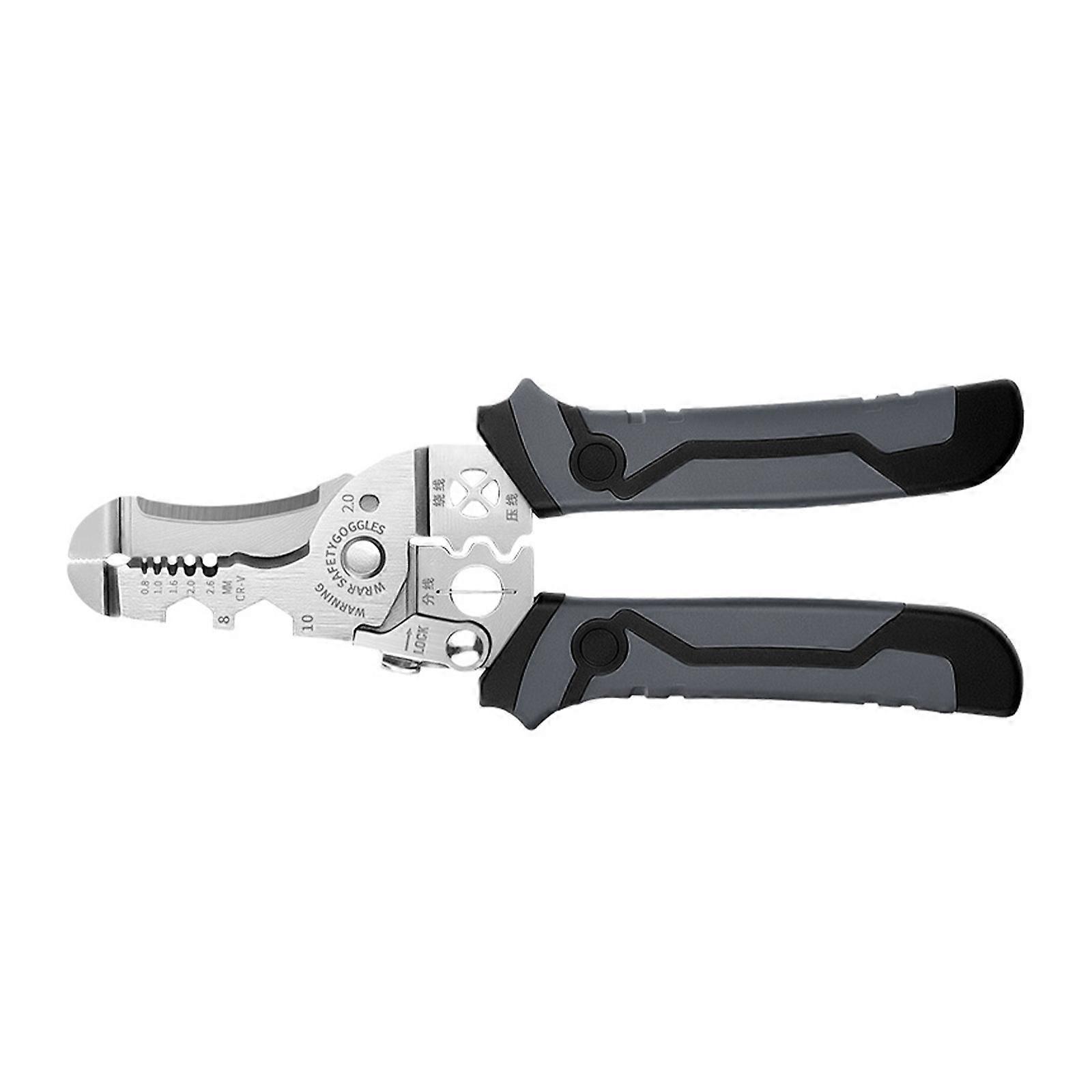 Lightweight Electrician Pliers Wire Stripper Crimper Tool With Ergonomic Grip High Strength Efficient Function Build Multicolor