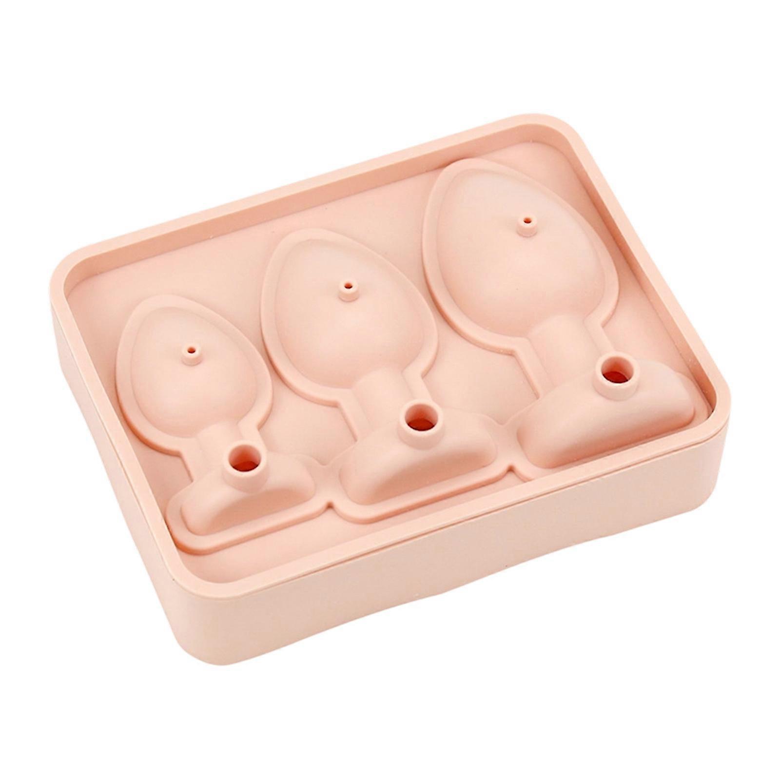 Efficient Flexible Ice Tray Innovative Funny Design Easy Releases Kitchen Essential Parties Ice Molds For Drink  Pink