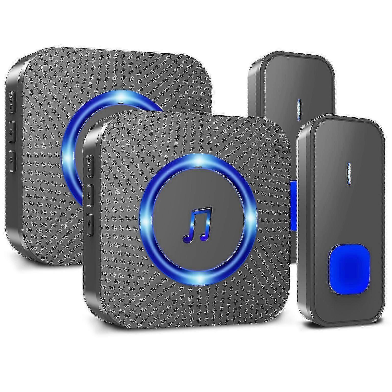 Doorbell For Home Use, Wireless, Waterproof Ip55, Long-Distance Remote Control, an And American Ringtones Optional, 2 To 2 Ding Dong 26s