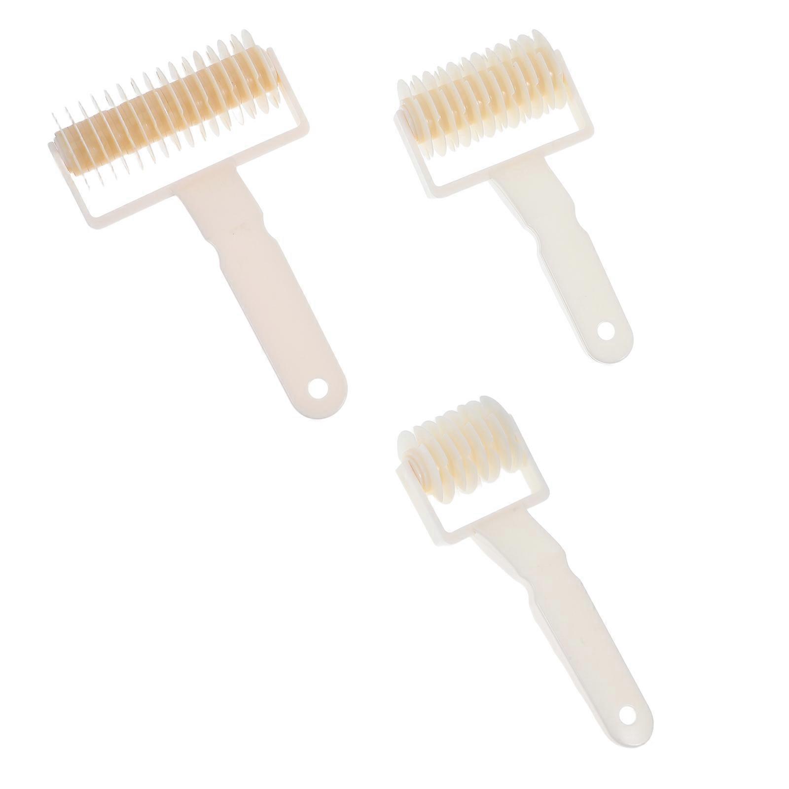 Baking Pastry Tool Diy Baking Tool Lattice Roller Cutter For Homemade Baking Pattern Creation 3Pcs White