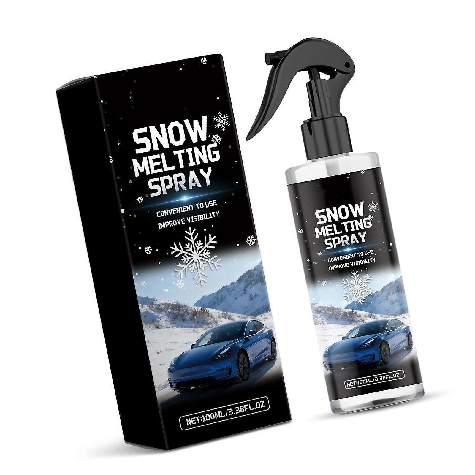 100ml Fast Acting Deicer Sprayed For Vehicle MirrorGlass Removes Ice Snow Instantly Compacted Bottle Winter Vehicle Care Multicolor