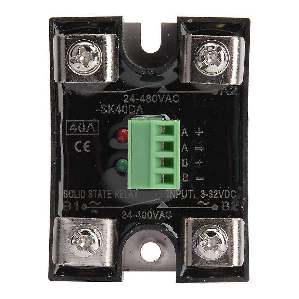 BERM Solid State Relay Dual Channel DC Control Dual Channel AC Single Phase SSR 24-480VAC(40A(BERM-S