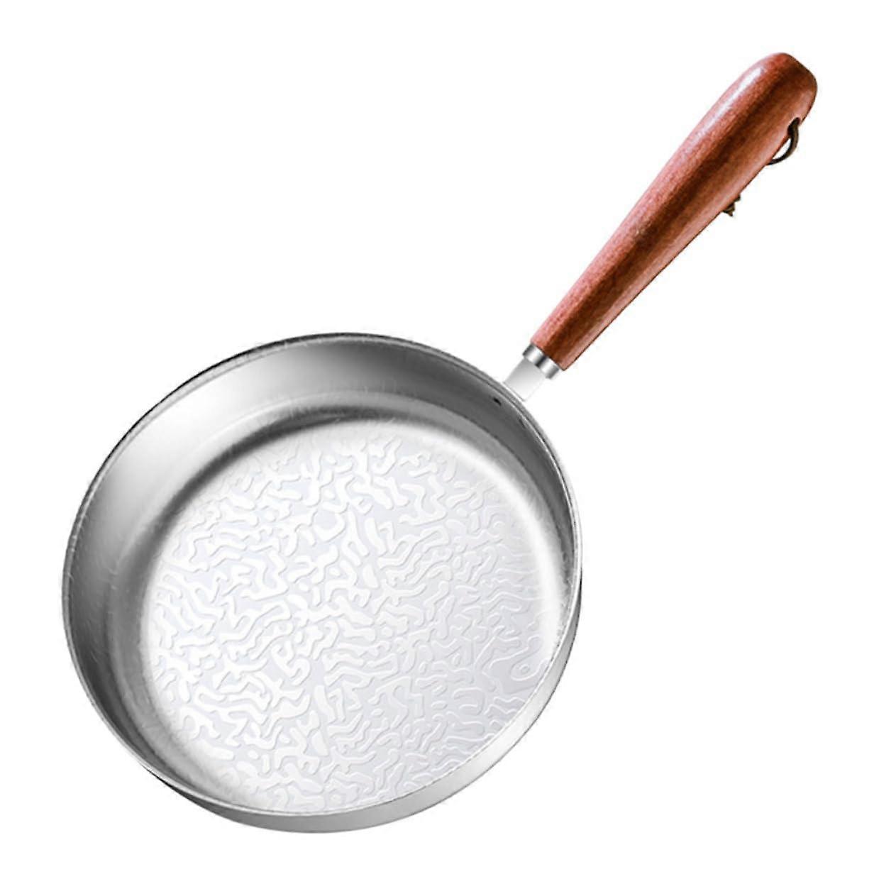 Mini Stainless Steel Nonstick Fry Pan with Handle for Eggs and Small Meal Cooking