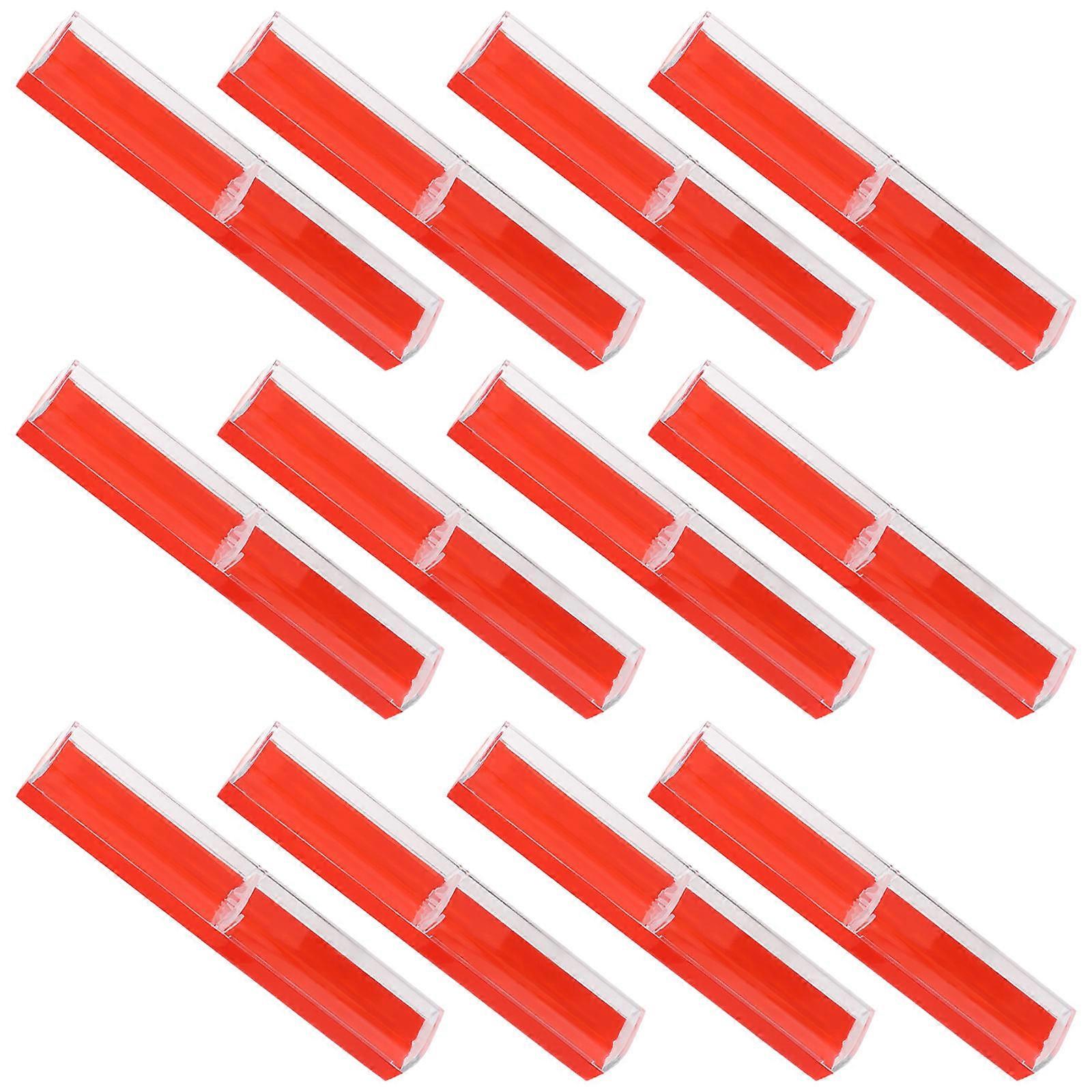 Red Plastic Pen Cases for Storage 12Pcs Gift Empty Pen Boxes