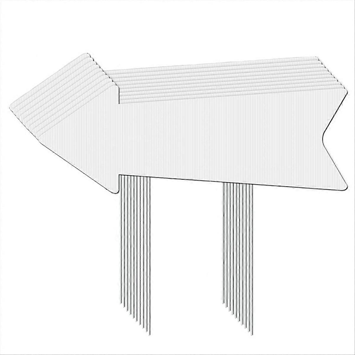 Directional Arrows Signs with Stakes, 4 Pack Blank Yard Signs