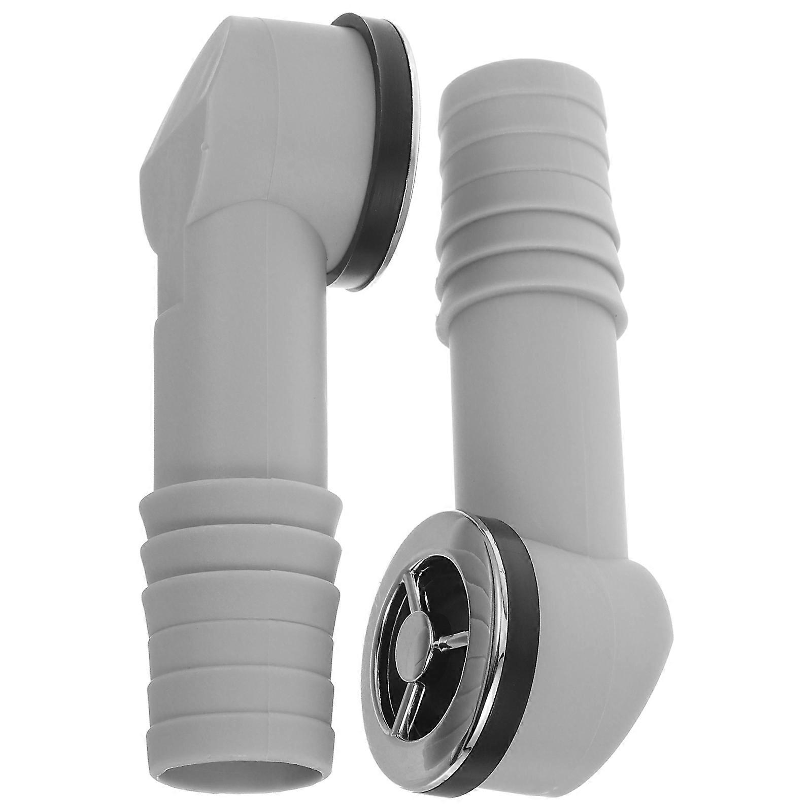 Prevent Water Overflow Head Kitchen Sink Overflow Pipe Kit 2Pcs With Silicone Gasket Ideal For Bathroom Setup In White