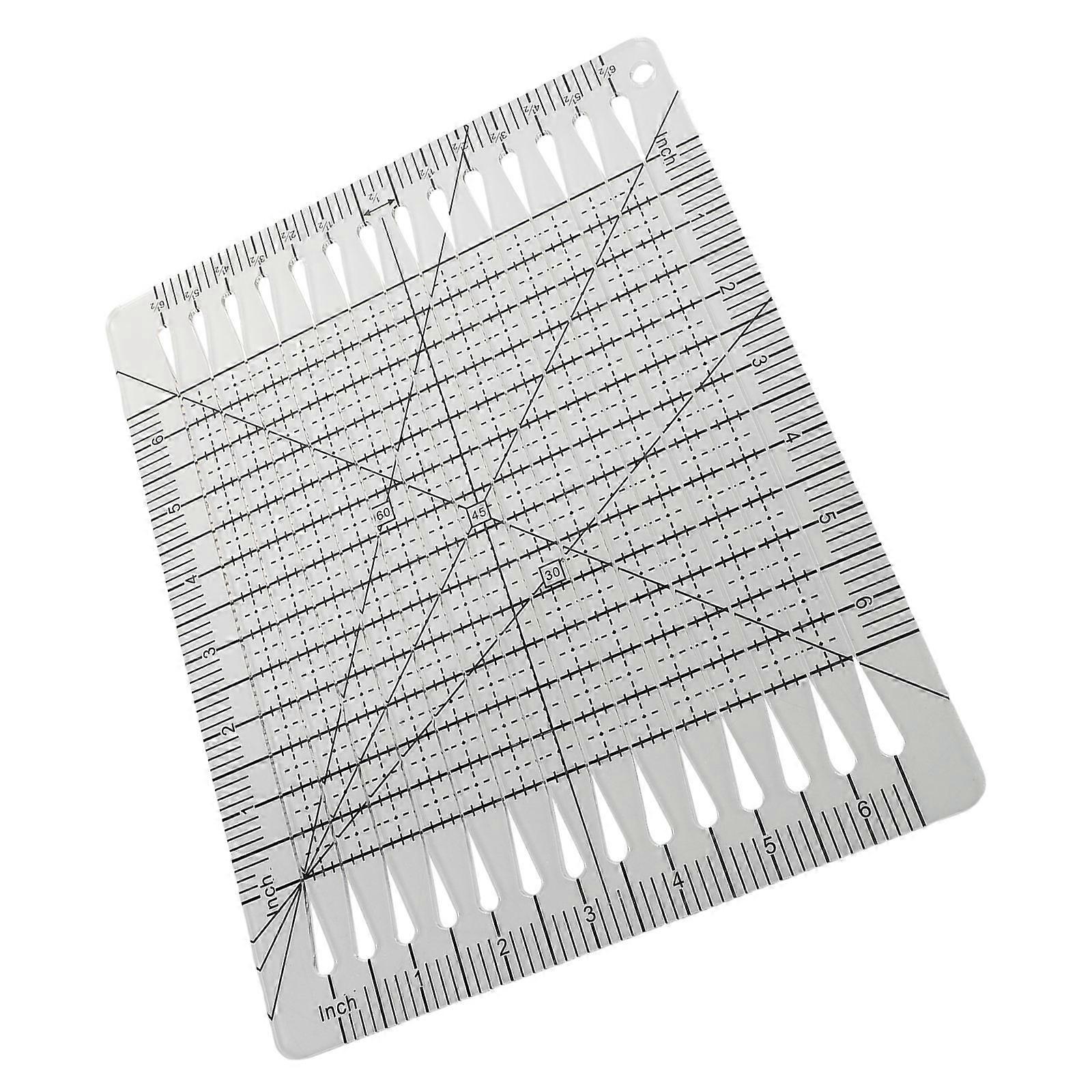 Cutting Ruler Sewing Template Tool For DIY Enthusiasts Accurate Measurement Plastic 1Pack