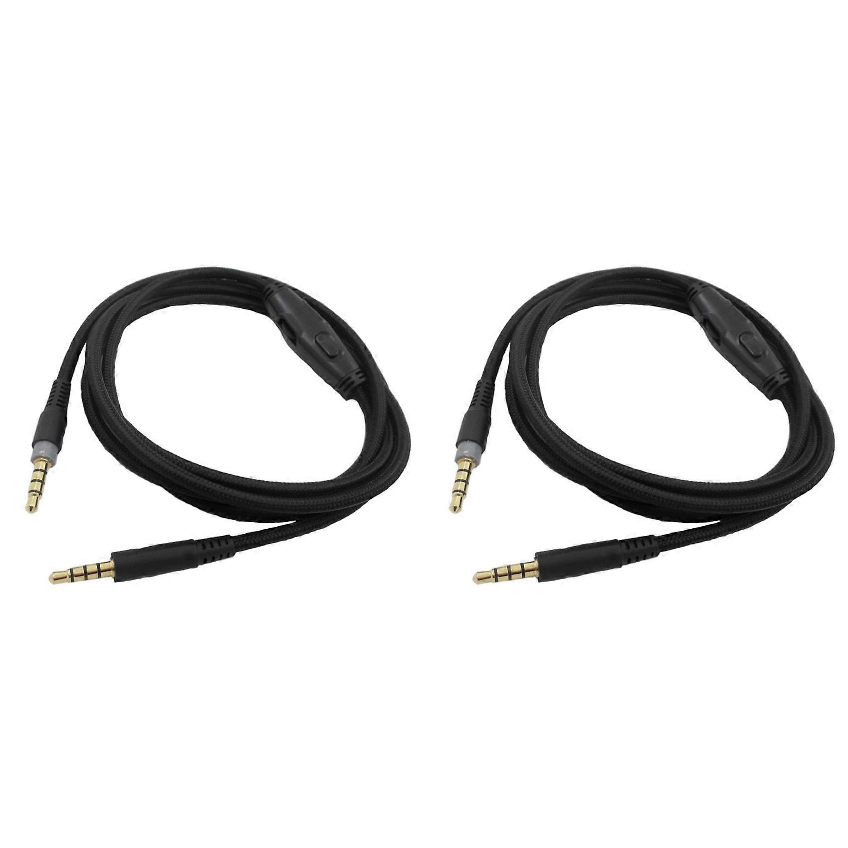 2X for -HyperX Cloud Alpha/-HyperX Cloud Core Flight Headphone Cable with Volume Control Sound Control Headphone Cable