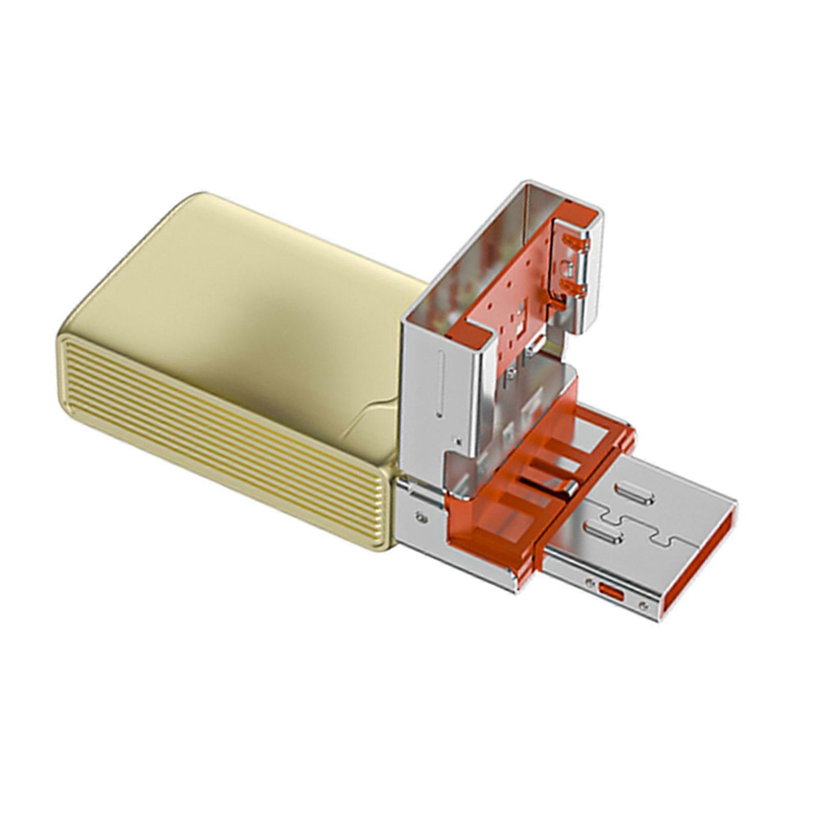 Type C to MicroSDs Card Reader, Easy File Access with Included USB Converters for PC Laptop  Gold