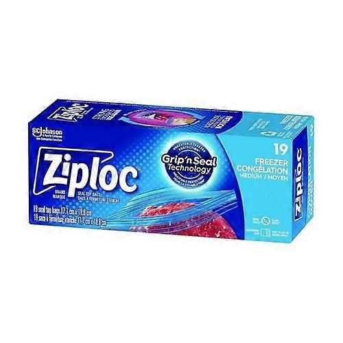 Ziploc Medium Seal Top Freezer Bags, 19 Count (Case Of 12)