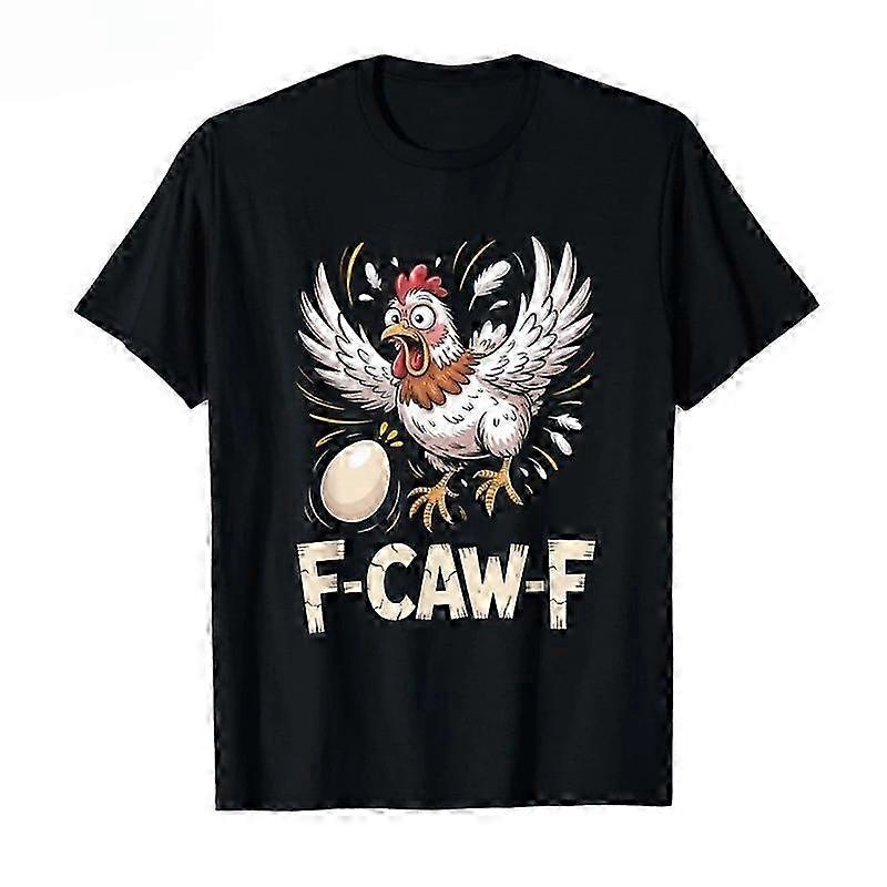 Humorous Chicken T-Shirt with F-Caw-F Design for Lighthearted Style