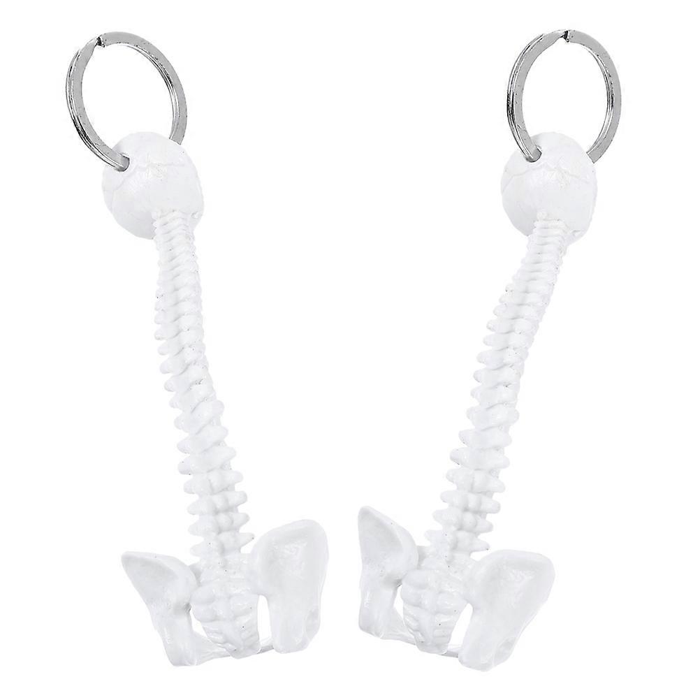 Human Spine Keychain for Medical Students Plastic 2Pcs Study Tools
