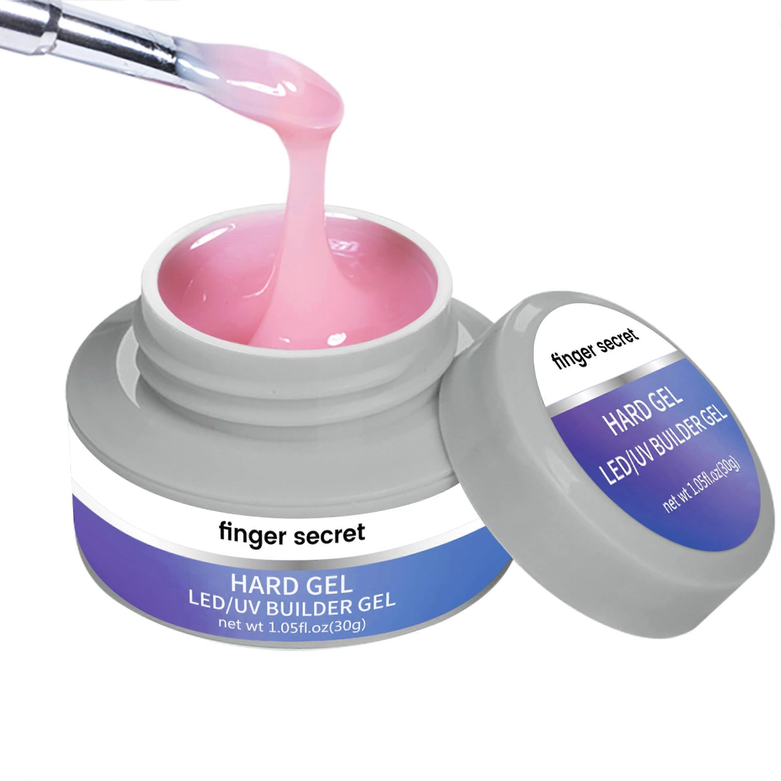 Hard Builder Gel for Nail Extensions White NonSticky UV Quick Curing 3D Sculpting 30g