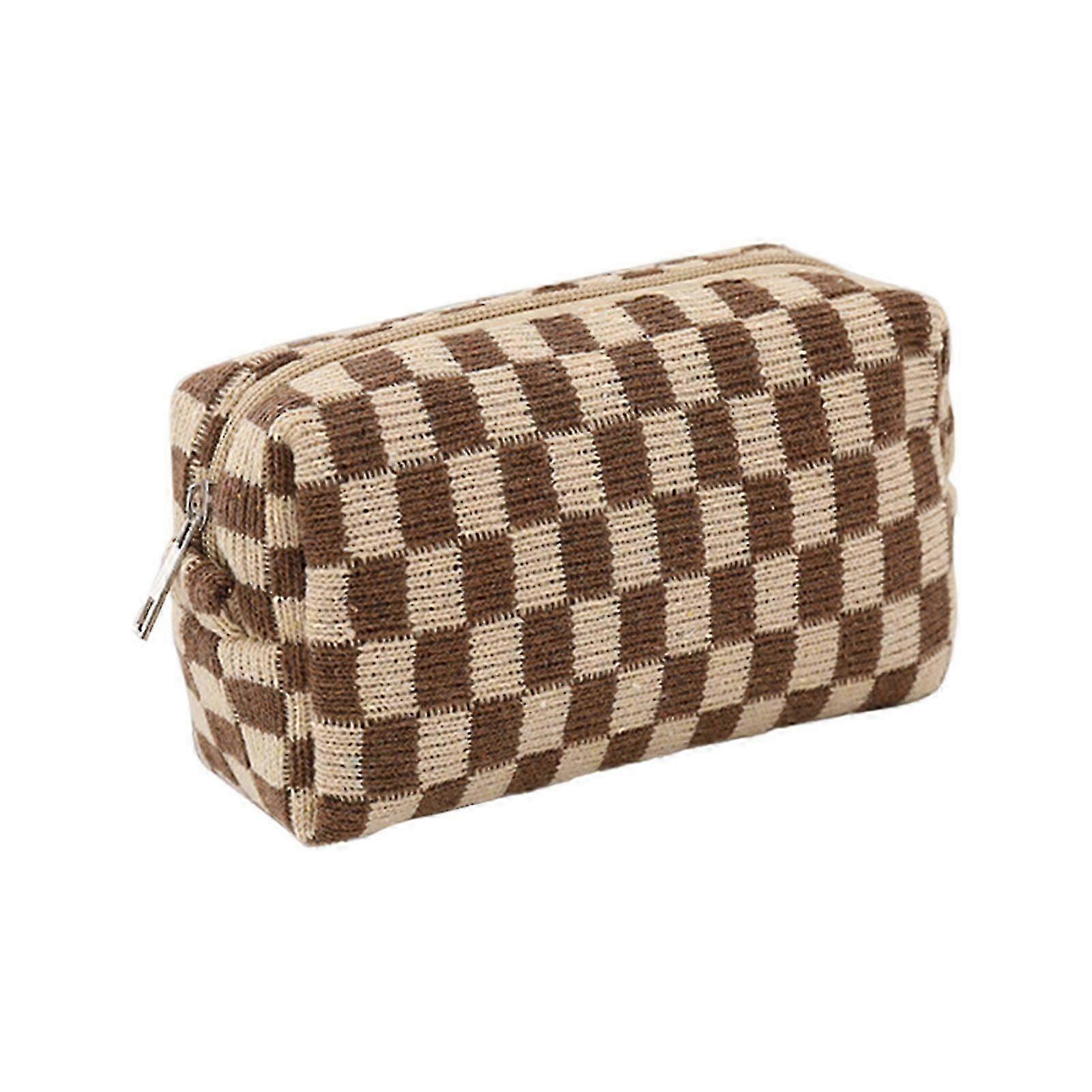 متقلب محبوك حقيبة مستحضرات التجميل اشتباك الصوف متقلب سعة كبيرة حقيبة تخزين قلم رصاص الحقيبة