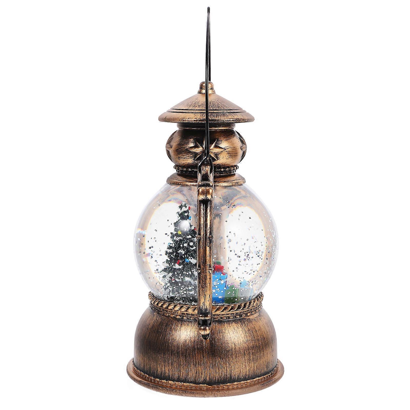 Christmas Music Box Lantern Shape Indoor Holiday Decorations Multi Function 1Set