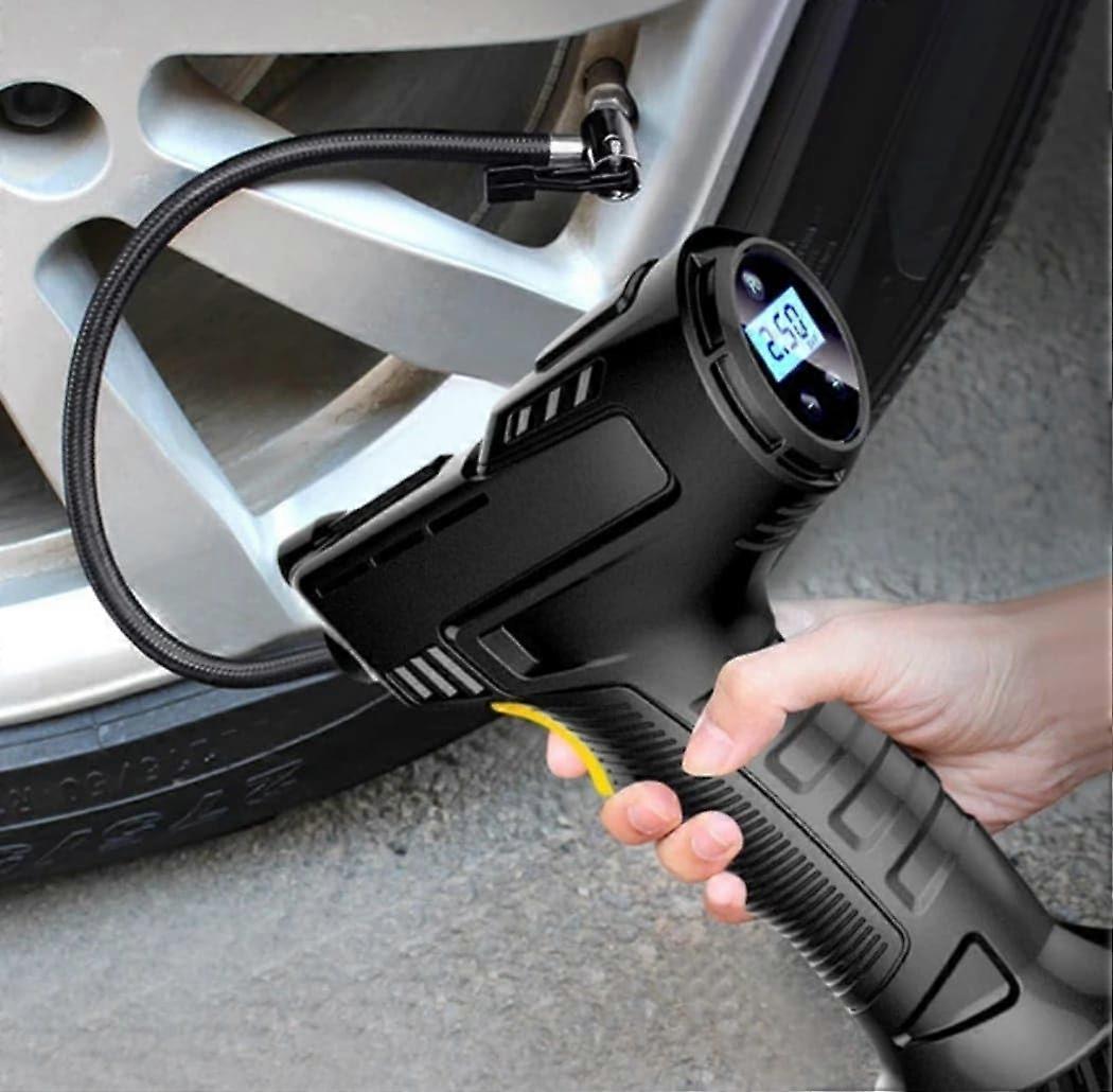 Portable Tire Inflator Cordless Air Compressor Pump Rechargeable Fast Inflation for Cars Black
