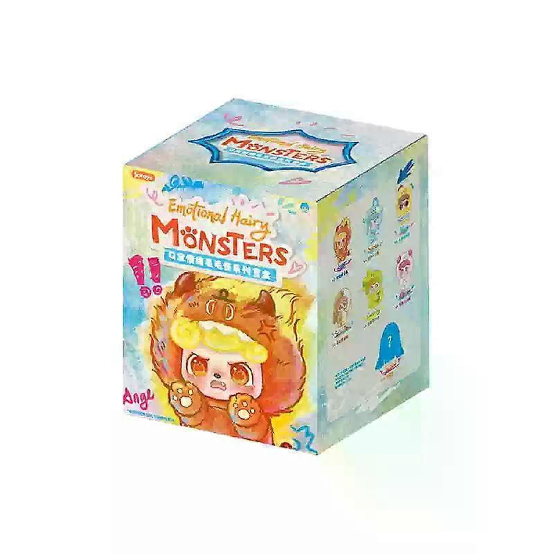 Q.Kid �C poup��e en peluche en vinyle s��rie monstres poilus ��motionnels, bo?te aveugle, figurine d'action Kawaii, porte-cl��s mignon, jouet de 