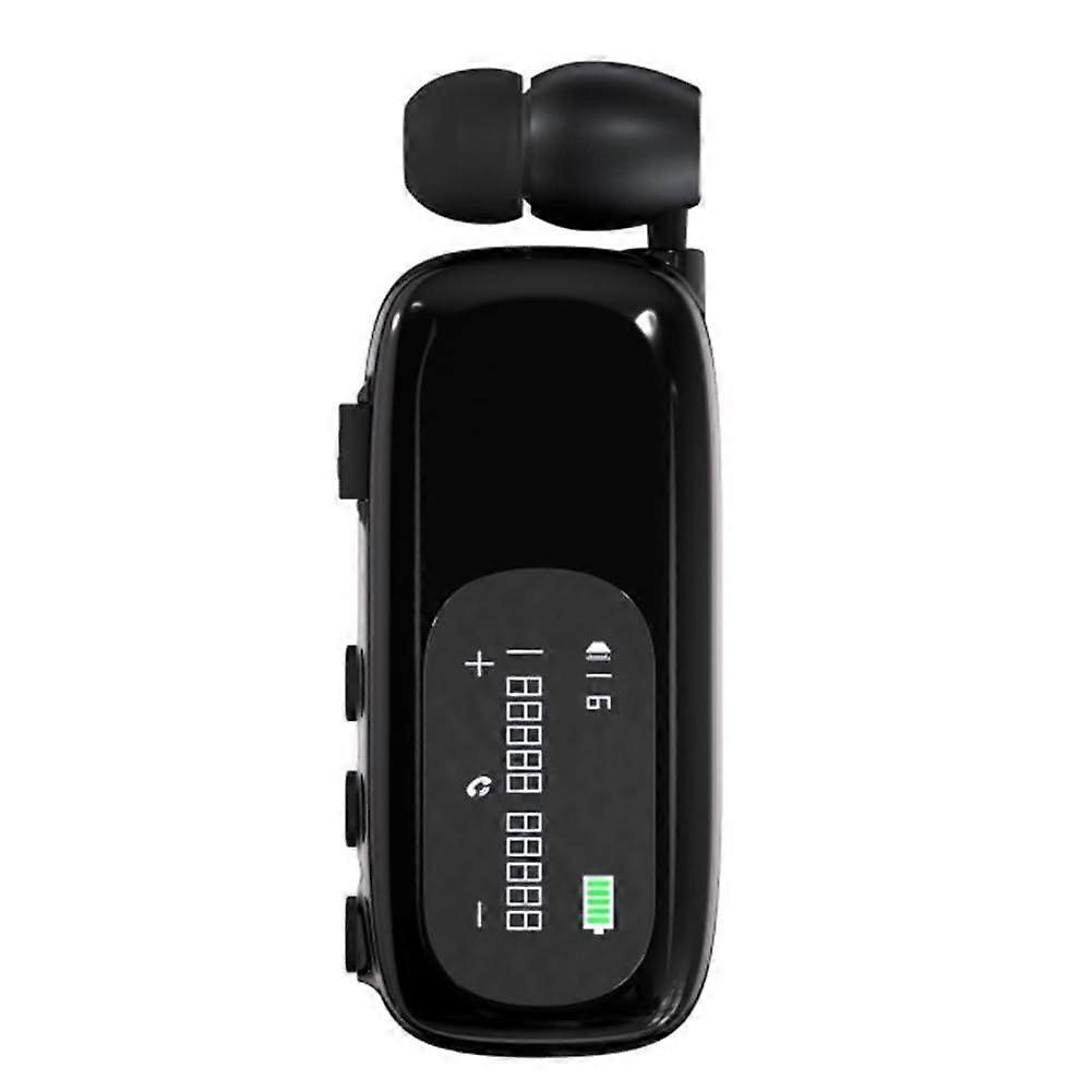 Bluetooth V5.4 LCD Display Wireless Headset ClipOn Handsfree Earphone For Calls, NoiseCanceling Headphones Model A